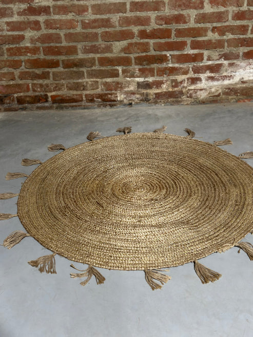 TAPIS JUTE FIL DORÉ