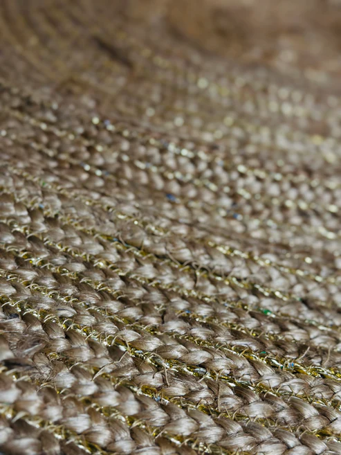 TAPIS JUTE FIL DORÉ