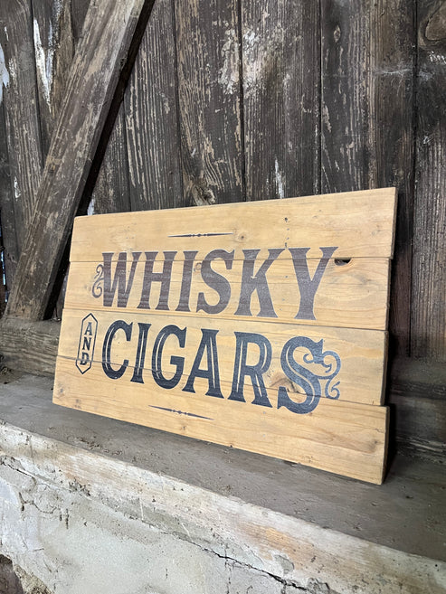 PANNEAU WHISKY & CIGARS