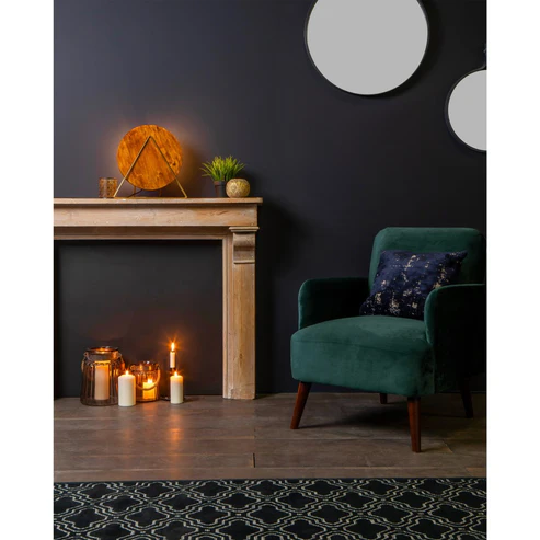 FAUTEUIL VERT SAPIN VELOURS DRAWER