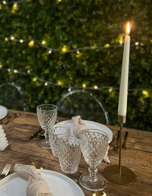 Bougeoir doré moderne