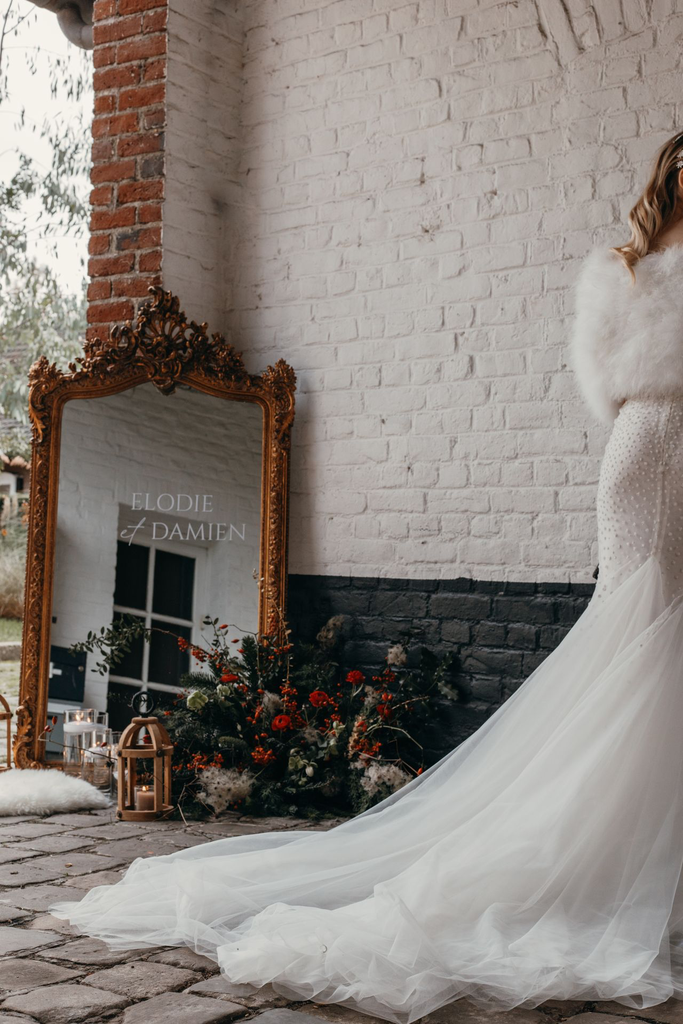 Miroir doré moulure