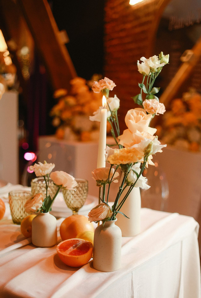 Vase grès beige lot de 3