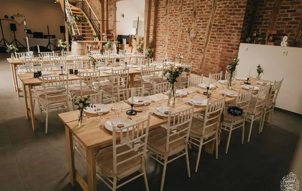 CHAISE TYPE NAPOLÉON MÉTALLIQUE BALNCHE