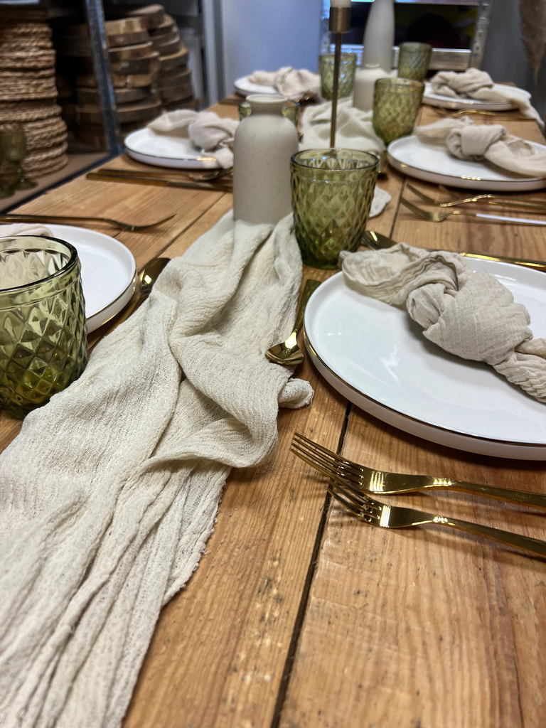 CHEMIN DE TABLE BEIGE