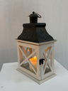 Lanterne en bois blanche PM