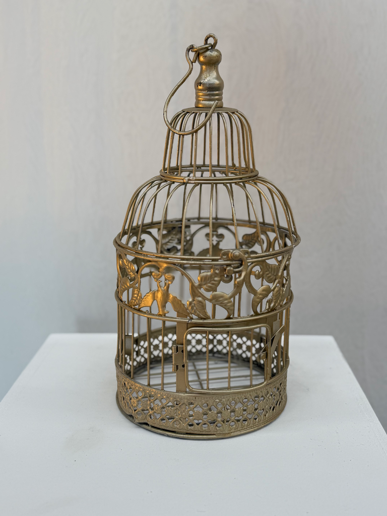 Cage à oiseaux mini or