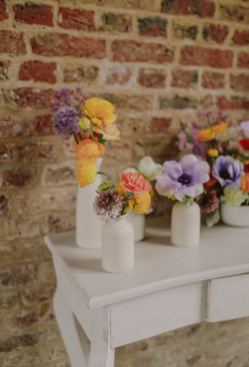 Vase grès beige lot de 3