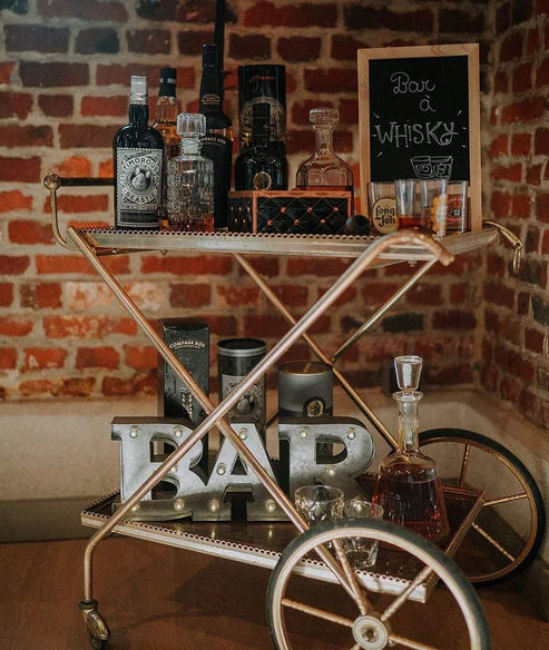 Desserte laiton doré