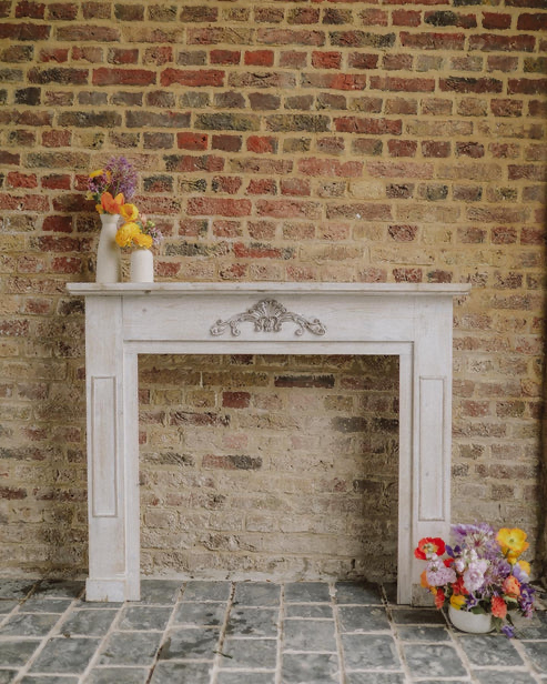 Manteau de cheminée gris