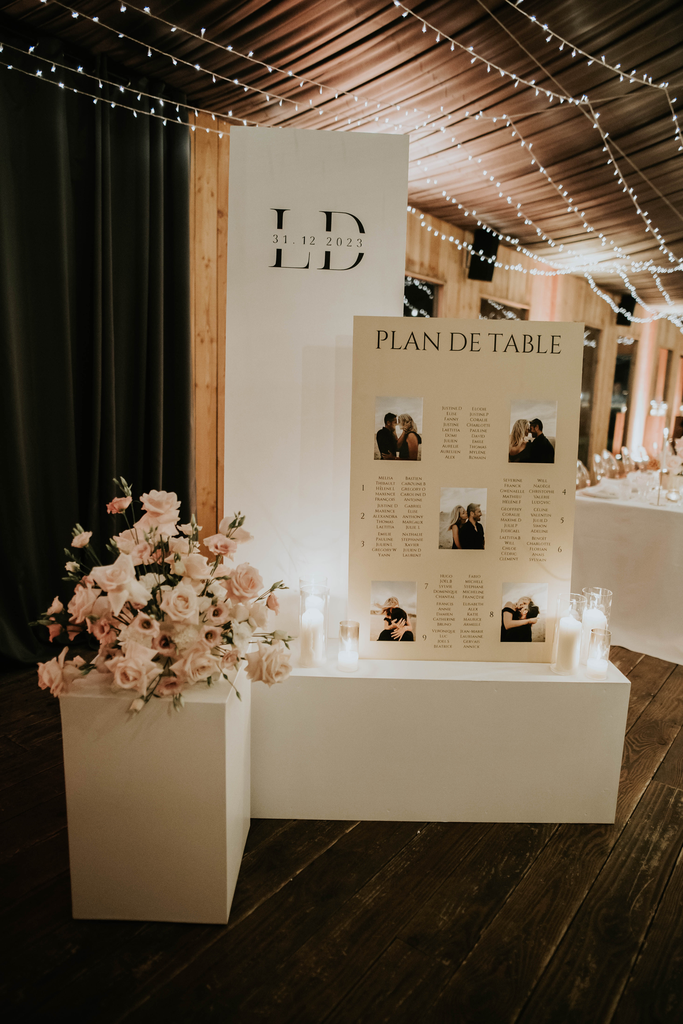 Plan de table double supports