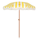 Parasol rayé jaune